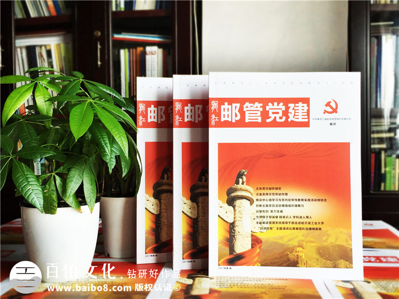 黑龙江邮管局党建活动期刊设计-党建纪念册制作