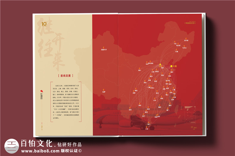 翱翔十载，云端逐梦--航空公司10周年纪念册​设计定制