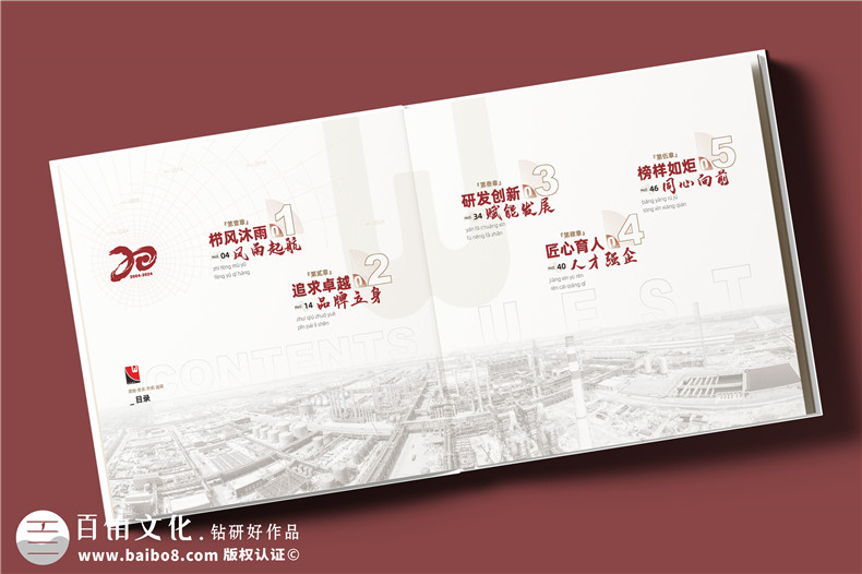 化工企业20周年纪念册设计定制--镌刻辉煌,展望未来​