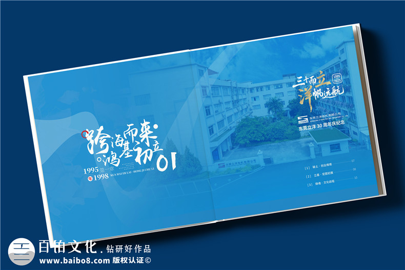 制造行业公司30周年纪念画册设计定制-工业企业周年纪念册