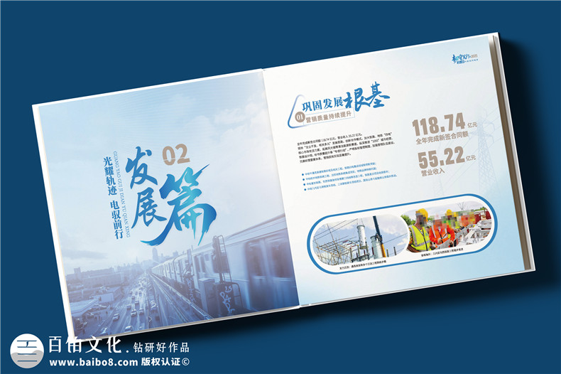 企业发展总结画册设计-国企年度工作回顾纪念册