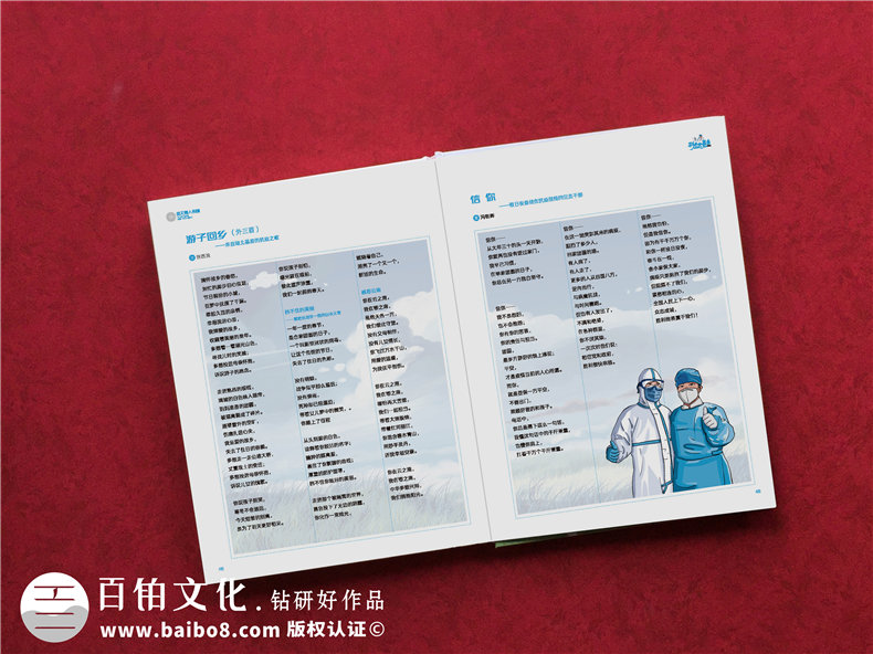 抗疫结束送支援医护人员的纪念册-抗击疫情宣传影集纪念画册设计