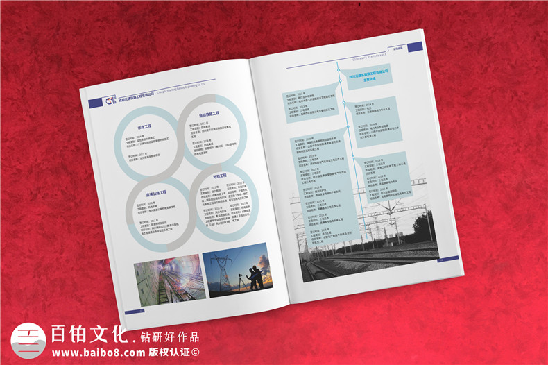 铁路工程公司业务宣传册设计-建筑路桥施工单位品牌画册制作