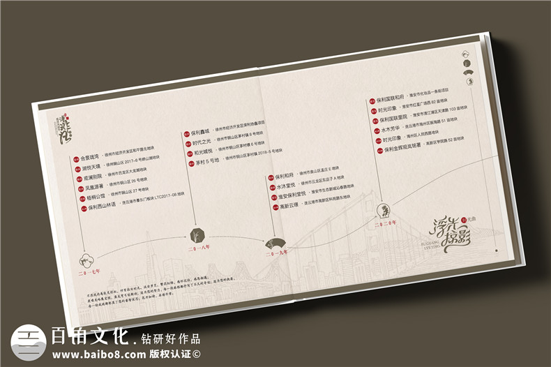 简约中式风格领导调任纪念册设计-皮面高档领导相册