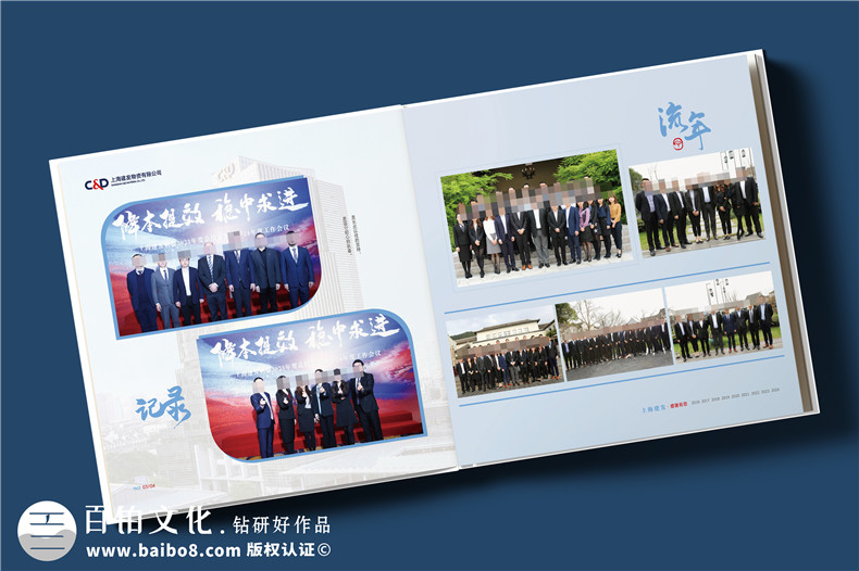 物流公司领导离任纪念册-单位送员工的工作回顾相册