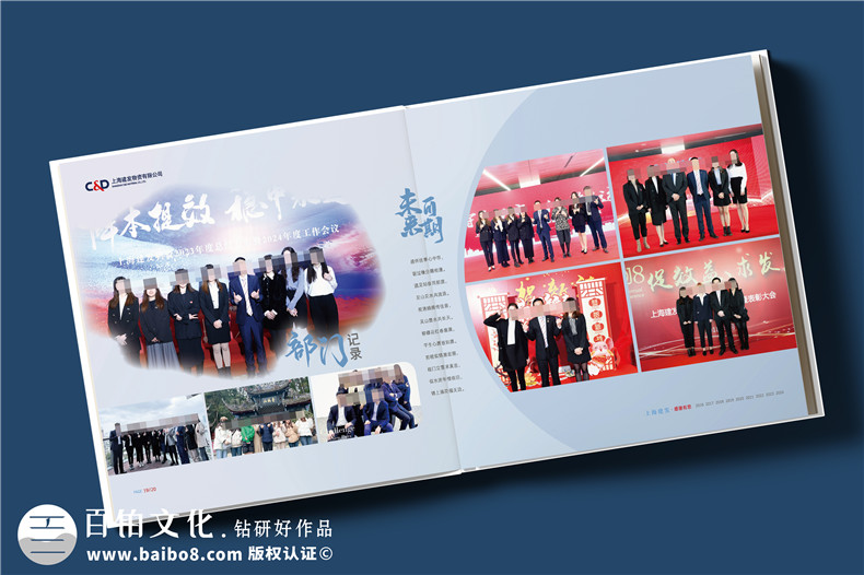 物流公司领导离任纪念册-单位送员工的工作回顾相册